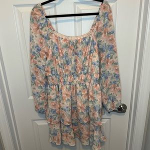 Arula Midi Floral Pastel Dress